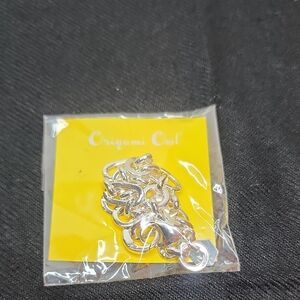 Origami Owl Silver Link Statement Bracelet on Yellow Card